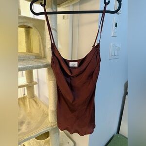 Aritzia WILFRED Satin Cowl Cami (XXS)